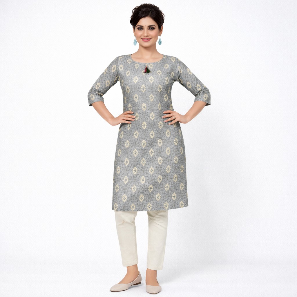 Hex Design Print Kurti