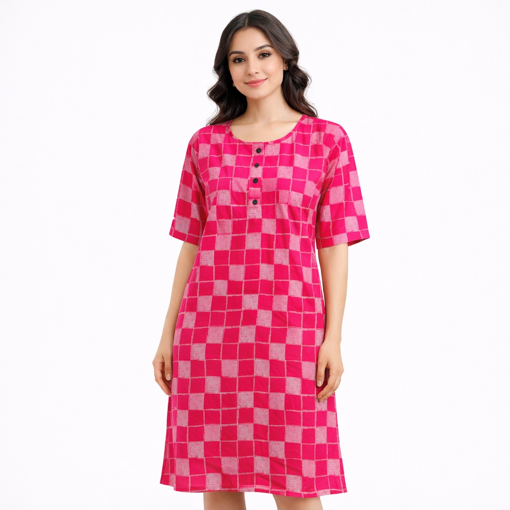 Reyon Print Geomatric Kurti | Fit Kurti for Daily Wear