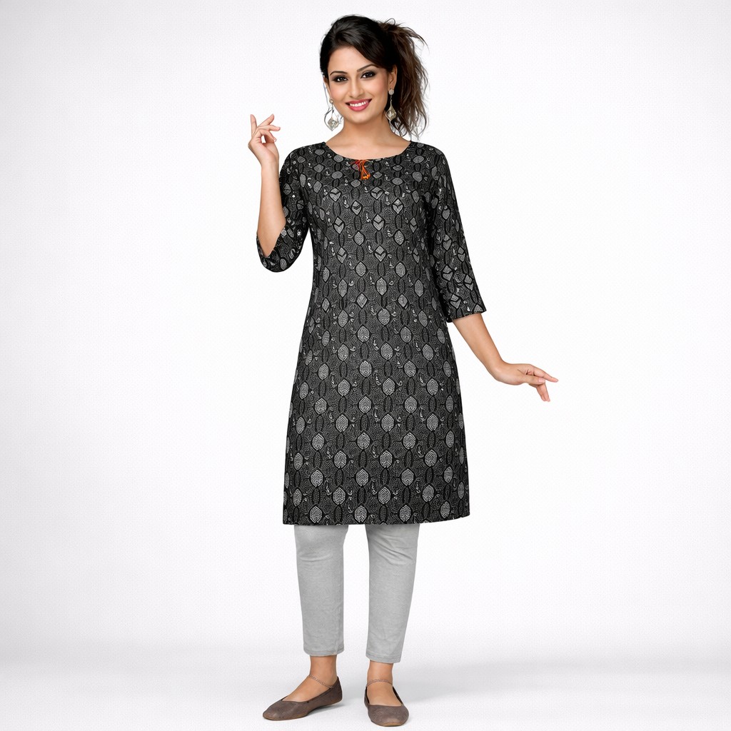 Leaf Floral Print Kurti